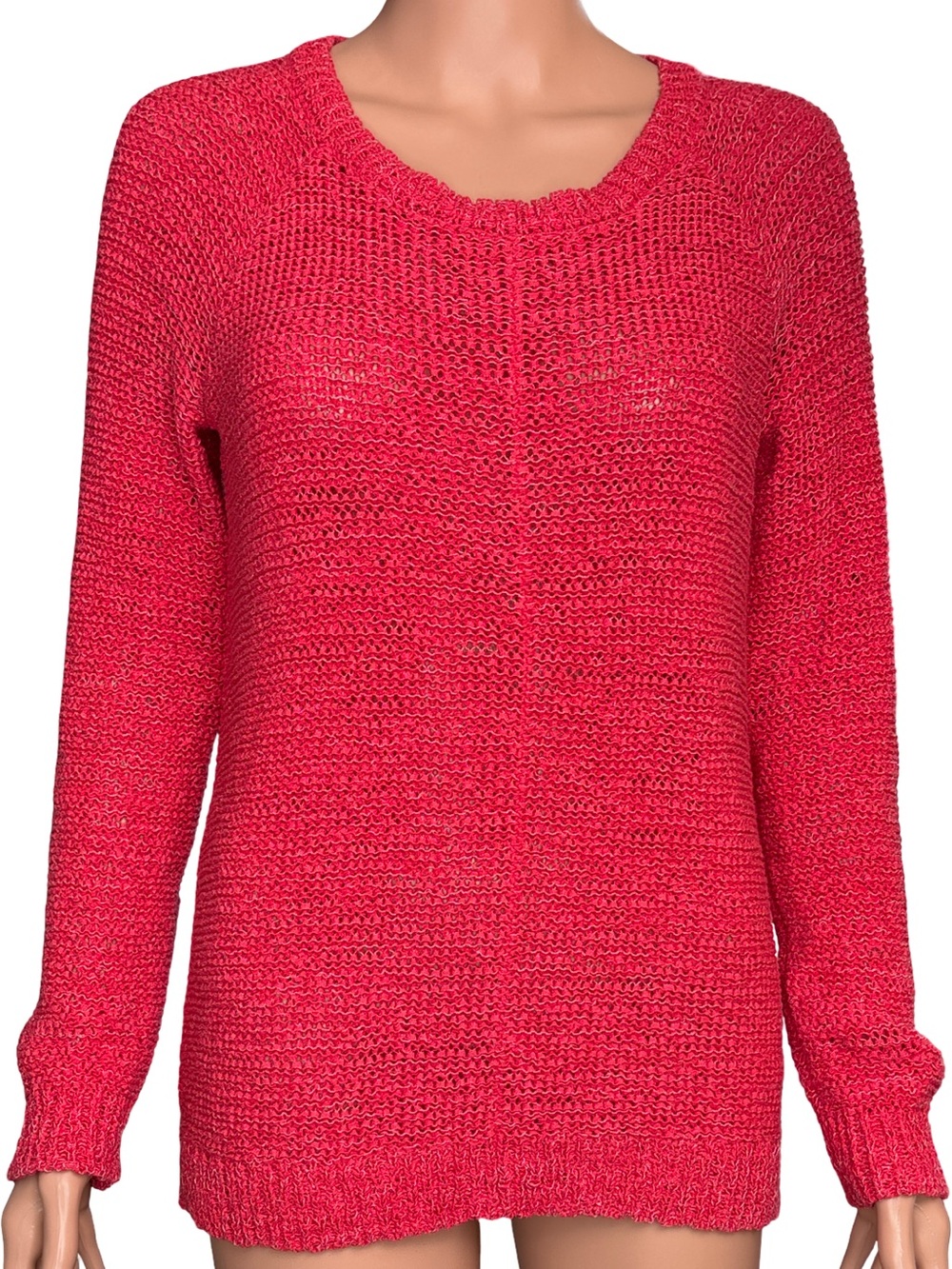 Jones New York Coral Pink Crewneck Sweater Small
